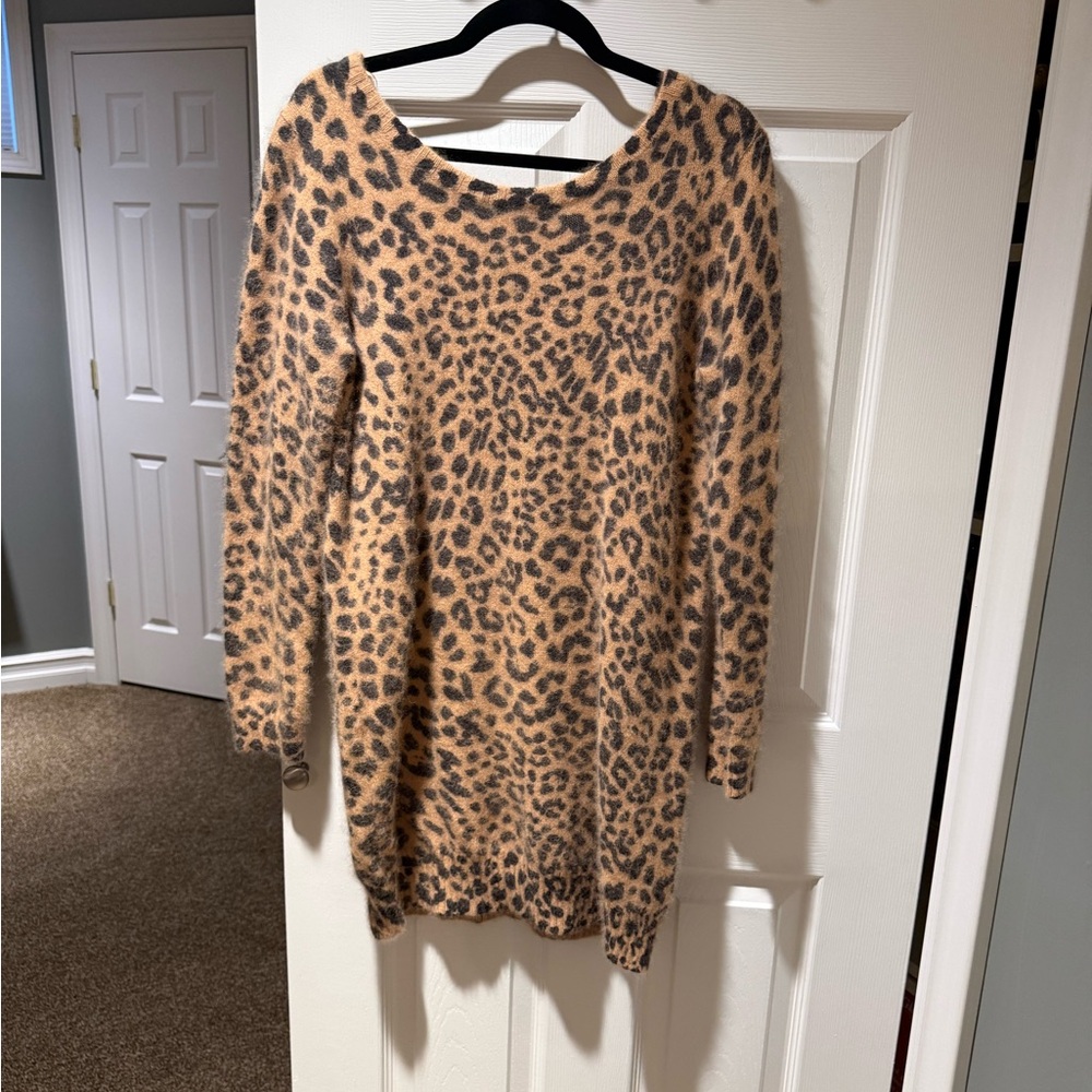 Michael Kors Leopard Print Sweater - Tan and Black